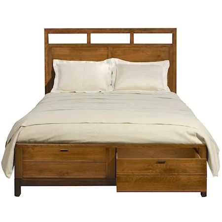 Queen Platform Bed with Storage Drawers